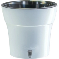 Горшок цветочный Дали Софт 2,1 л, цвет Белый-Чёрный (ДС 2,1 Б-Ч) (56)