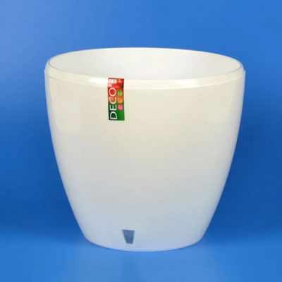 Горшок цветочный Santino Деко Твин 9л, цвет Белый (ДЕК 9 БЕЛ)