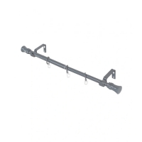 Карниз кованый LEGRAND раздвижной d16/19мм 1,6-3,0м 1 ряд цилиндр т/у серый