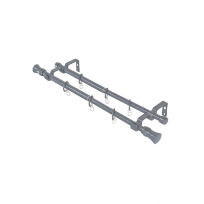 Карниз LEGRAND кованый раздвижной d16/19мм 1,6-3,0м 2 ряд цилиндр т/у серый Ле-Гранд