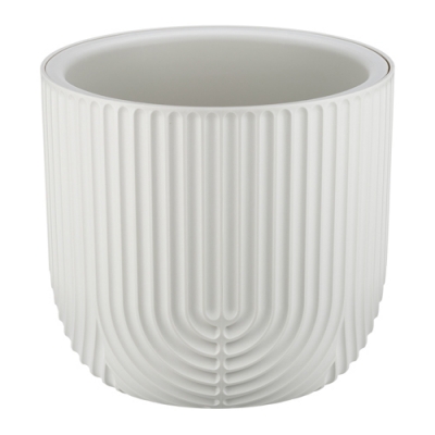 Кашпо РАМОНА IDEA D220мм 3,7л со вставкой белый ротанг