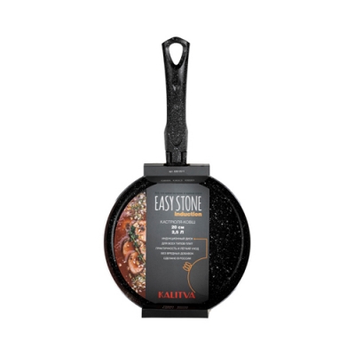 Кастрюля 2,5 л, 200 мм, 1 руч, б/кр, а/п. Easy Stone Induction. Алюминий марки А5 арт.62612511