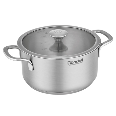 Кастрюля Rondell Modern RDS-1748 4.8л d=24см (с крышкой) стальной