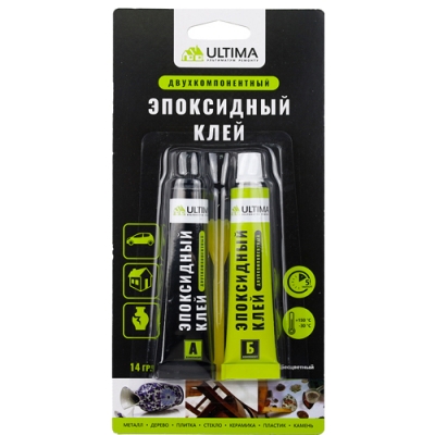 Клей эпоксидный бесцветный Ultima Epoxy 7+7гр (10шт уп)