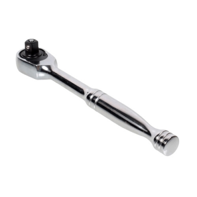 Ключ-трещотка Кратон с металлической ручкой 1/4" CrV (72зуб.)