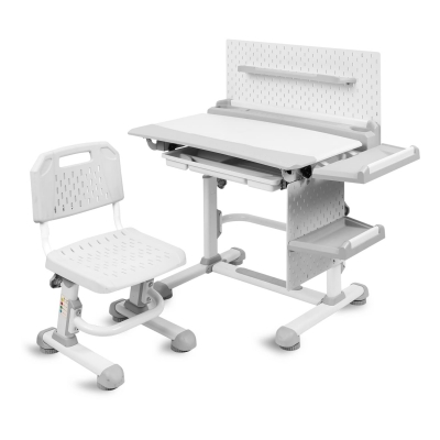 Комплект растущей детской мебели РСП3/С серый пластик Nika