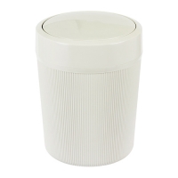 Контейнер для мусора ВЕЛЬВЕТ 4л белый ротанг М2485