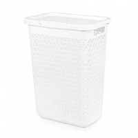 Корзина д/белья "Элемент" 30л узкая (белый) (уп.4) М9083 г.Октябрьский