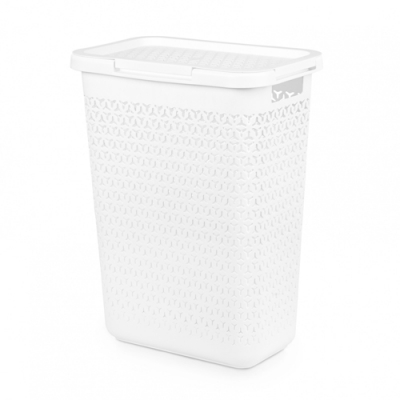 Корзина д/белья "Элемент" 30л узкая (белый) (уп.4) М9083 г.Октябрьский