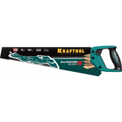 KRAFTOOL Alligator Black 11, 450 мм, ножовка для точного реза (15205-45) 15205-45