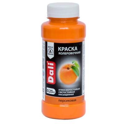 Краска колеровочная ПЕРСИКОВЫЙ 0,25 л. "DALI"