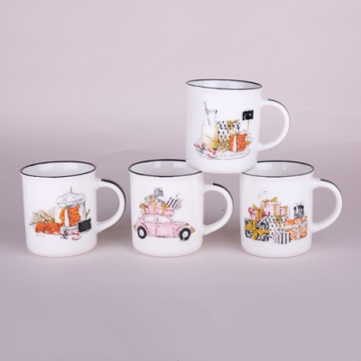 Кружка 310мл Glamour gifts, микс 4 диз 7709