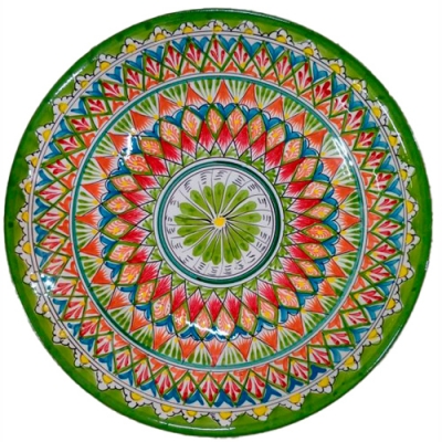 Ляган Салатовый (блюдо для плова) круглый, 38см. Узбекистан