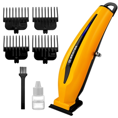 Машинка для стрижки BRAYER 3405BR, литиевая батар. 1*2000 мАч, стальные лезвия, 4 насадки