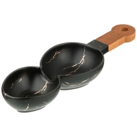 Менажница с деревянной ручкой коллекция "Золотой мрамор" цвет: black 34*11,3*5 см 412-136 Менажница с деревянной ручкой коллекция "Золотой мрамор" цвет: black 34*11,3*5 см 412-136