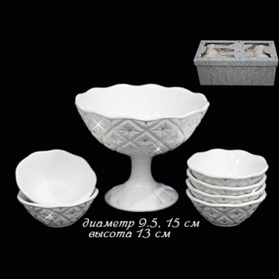 Набор для варенья СЕВЕРНОЕ СИЯНИЕ в под.упак (х8) Керамика арт.110180