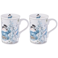 Набор кружек lefard "Christmas" 2 шт. 320 мл снеговик 417-121