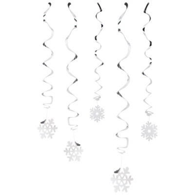 Набор подвесных украшений (ПЭТ) Волшебная страна Новогодний 30шт, длина спиралей 46-60см 109927