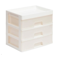 Органайзер для мелочей 3 ящика белый/перламутр 340306 Виолет