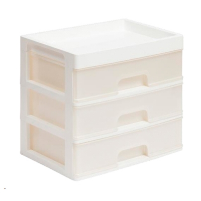 Органайзер для мелочей 3 ящика белый/перламутр 340306 Виолет