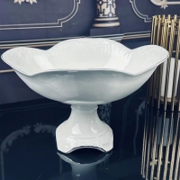 Овальная фруктовница 33см на ножке АВРОРА ЗОЛОТО в под.уп.(х6)Фарфор арт.305-076