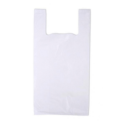 Пакет майка ПНД 35+16х60, 13 мкм/белыый/ОДНОТОНКА БЕЛАЯ 35Х60 (100шт)