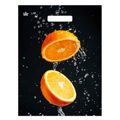 Пакет с вырубной ручкой 31х40см (60) (Апельсиновый взрыв) ламинированный Тико (х50/500) ВУР61487