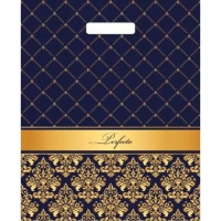 Пакет с вырубной ручкой 37х30+3 (90) Тико (Перфекто вензель) ВУР36444