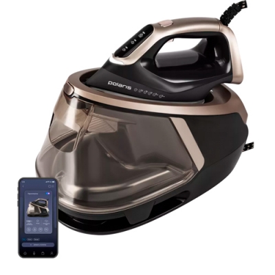 Парогенератор Polaris PSS 8010K X-Steam PRO WIFI IQ Home Черный/золотой