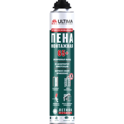 Пена монтажная Ultima Pro 65 + профессиональная 820 мл.