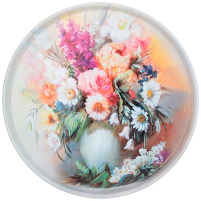 Поднос сервировочный agness "Летний букет" 33*2,1 см 898-219