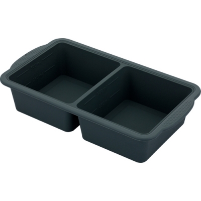 Противень для выпечки с мет.каркасом, глубокий 26х14,7х5,5см , 2 ячейки Linea SILICONE арт.79-037 (R