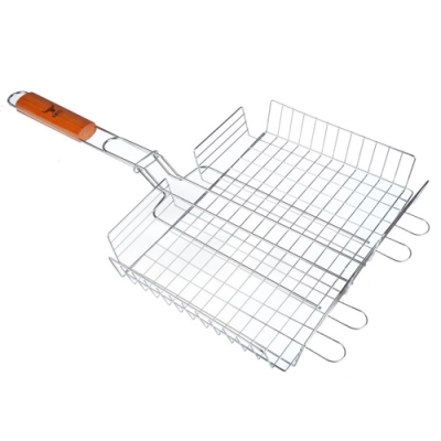 Решетка гриль хром. GRILLBOOM, 23x29x6см (104-028) Решетка гриль хром. GRILLBOOM, 23x29x6см (104-028)