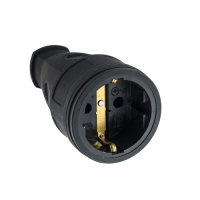 Розетка переносная РА16-005 без крышки,каучук IP20, 16А, 250В