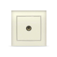 Розетка телевизионная одноместная "UNIVersal" серия "Бриллиант", с/у, тупиковая, 75Ом, ч/д 4-2400Мгц