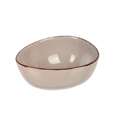 Салатник, керам, 13 см, 300 мл, фигурный, Pollen Daniks, капучино (501756)