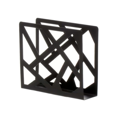 Салфетница металл, 15х4х10 см, черная, Y4-8032