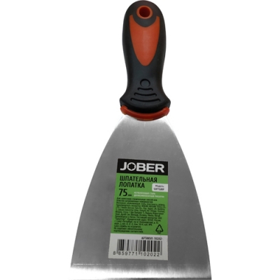 Шпатель 75мм нерж.сталь обрезиненнаяч ручка Jober (110202)