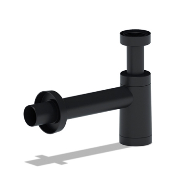 Сифон АНИ 1 1/4 "* 40 бутылочный, черный с переход. трубкой d-40 (BRB1004BL)