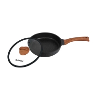 Сковорода 220мм с ручкой,со стеклянной крышкой, АП линия "Stella"(ristretto) "Kukmara" сср221а