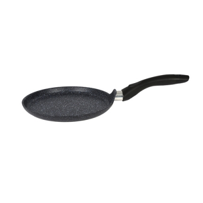 Сковорода блинная 220мм с ручкой , АП линия "Granit" (black) индукция "Kukmara" GB21122i