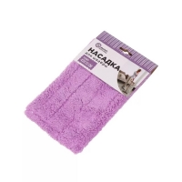 Сменный блок для швабры микрофибра, 43х13 см, плоский, прямоугольный, сиреневый, Марья Искусница, HD