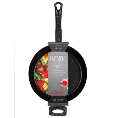 Сотейник 260 мм, 2 руч., б/кр, а/п. Easy Stone. Алюминий марки А5 арт.6926152