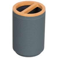 Стакан для зубных щеток Swensa KOI SWP-2415GRY-02 серый пластик