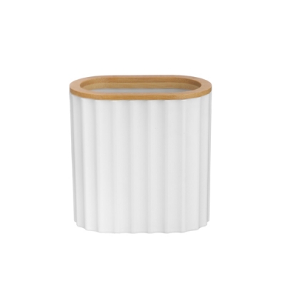 Стакан Swensa VALE SWP-7011WHT-03 белый пластик бамбук