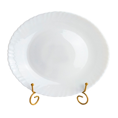 Тарелка обеденная 24,1 см JEWEL белая (стеклокерамика) (ПС0045-48)