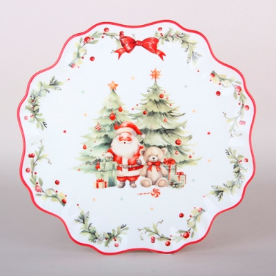 Тарелка обеденная 26см ф.круг п/у, Новогоднее настроение LH9848-26-J043-H1575