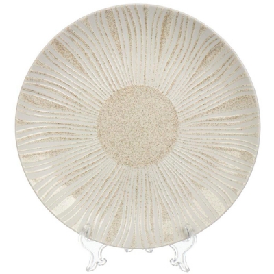 Тарелка обеденная, керамика, 25 см, круглая, Дюна, Daniks, A0019SH0479, бежевая (429017)