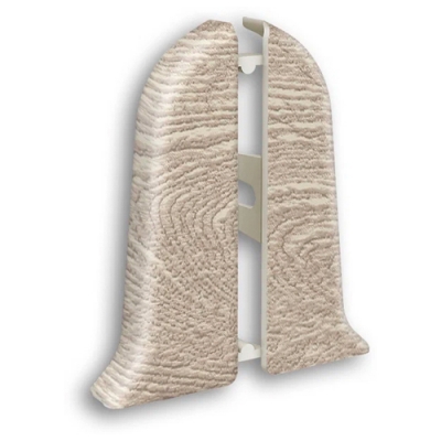 Торцевые (пара) для плинтуса "Идеал Классик" (55 ММ) 229 Дуб латте Торцевые (пара) для плинтуса "Идеал Классик" (55 ММ) 229 Дуб латте