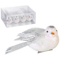 Украшение декоративное на клипсе Волшебная страна Пташечка 4 шт, размер: 9*4.5см 110378